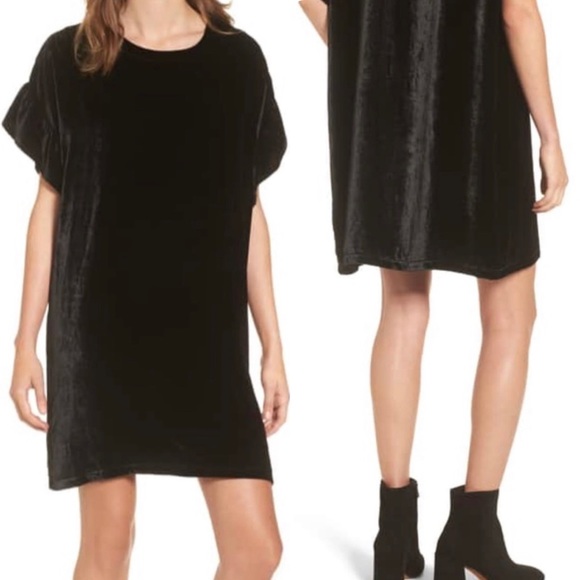 Current/Elliott Dresses & Skirts - Current Elliot Shirt Dress Women Small The Velvet Janie Black Mini Silk Party